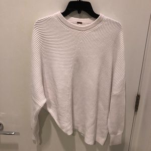 Free People Ribbed Knit Asymmetric Sweater